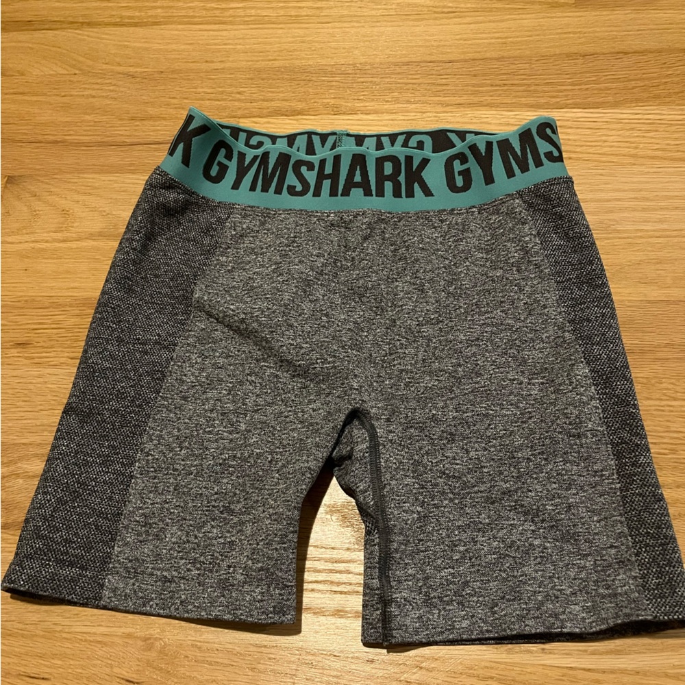 Gymshark Women's Athletic Shorts in Gray and Teal